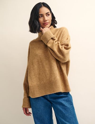 Roll Neck Jumper with Wool